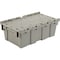 Global Industrial Distribution Container With Hinged Lid, 19-5/8x11-7/8x7, Gray 442218GY - alternate 1